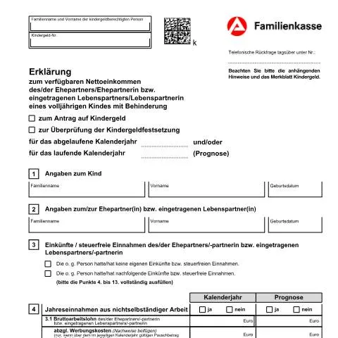 Dokumentvorschau: Wichtige Informationen zur Erklärung zum Nettoeinkommen für Angehörige — Familie (CERFA n°erklaerung-kg4g_ba033875)