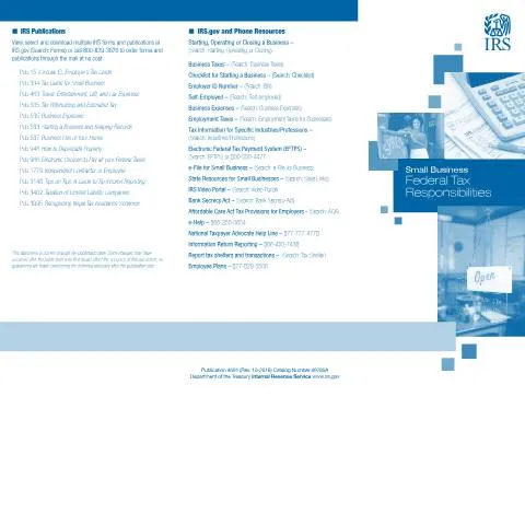 Document preview: Navigate Your Small Business Tax Obligations with IRS Publication 4591 — Taxes (CERFA n°PUB-4591)