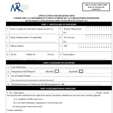 Document preview: Guide to the VAT Deferred Payment Scheme Application — Taxes (DPScheme)