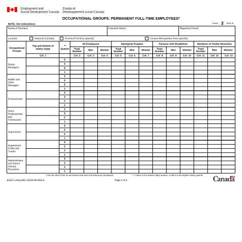 Document preview: Navigating the LAB1199A Form for Employment Equity — Work & employment (CERFA n°LAB1199A)