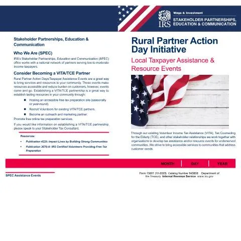 Document preview: Understanding IRS Form 15601 for Tax Compliance — Taxes (CERFA n°15601)