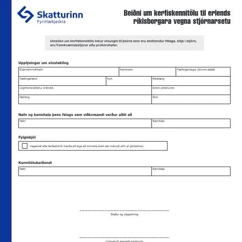 Document preview: Skráning erlendra ríkisborgara í íslenska fyrirtækjaskrá — Stjórnsýsla (CERFA n°RSK 17.62)