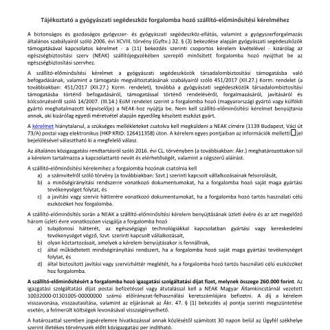 Document preview: Gyógyászati segédeszközök forgalmazási útmutató Magyarországon — Egészség (CERFA n°ATS.124.U)