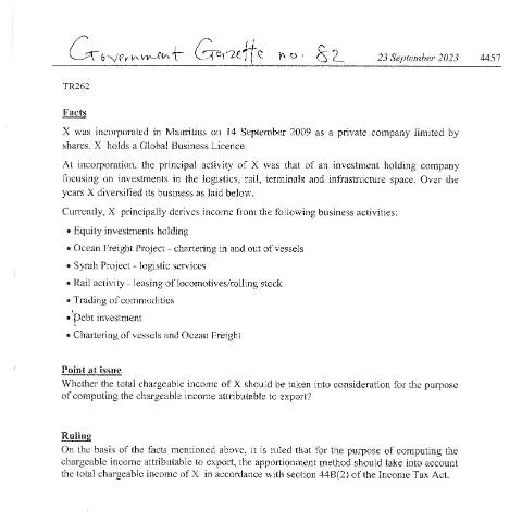 Document preview: Mastering the TR 262 Document for Export Success — Government & admin (TR262)