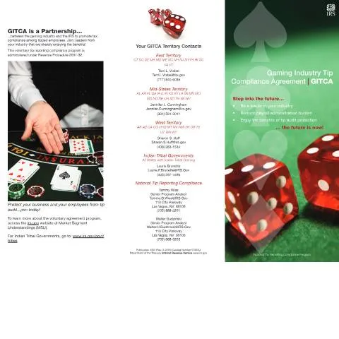 Document preview: Navigating IRS Publication 4932 for the Gaming Industry — Taxes (CERFA n°PUB-4932)