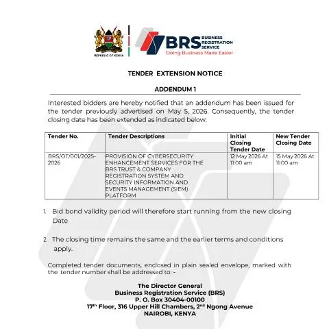 Document preview: Key Insights on the Cyber Security Tender Extension Notice — Government & admin (CERFA n°EXTENSION-NOTICE-CYBER-SECURITY)