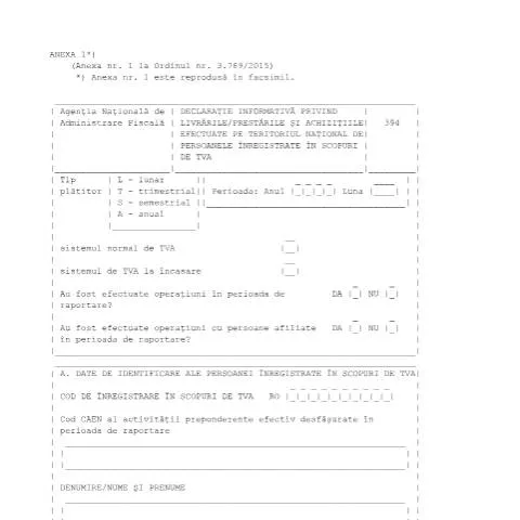 Document preview: Importanța Declarației informative 394_OPANAF_77_2022 în afaceri — Impozite & fiscalitate (CERFA n°394_OPANAF_77_2022)