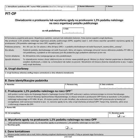 Document preview: Jak skutecznie złożyć Oświadczenie PIT-OP? — Podatki i fiskalność (CERFA n°PIT-OP)