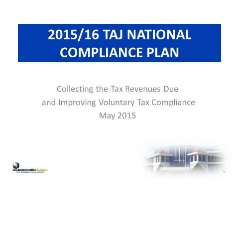 Document preview: Jamaica's 2015-2016 Tax Compliance Strategy Overview — Taxes (CERFA n°taj_ncp_2015-2016_presentation)