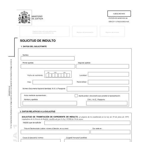 Vista previa del documento Guía Completa para la Solicitud de Indulto en España — Trámites administrativos