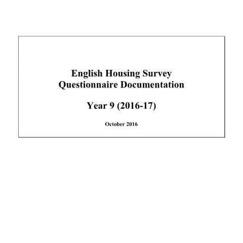 Document preview: In-Depth Look at the 2016-2017 English Housing Survey — Housing