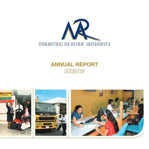 Document preview: Key Highlights of the MRA Annual Report 2008/2009 — Government & admin (AnnualReport_New0809)