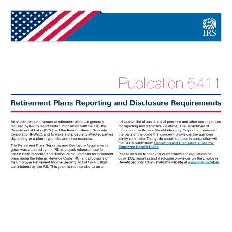 Document preview: Essential Insights from IRS Publication 5411 for Plan Administrators — Taxes (CERFA n°PUB-5411)