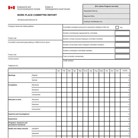 Document preview: Understanding the LAB1058 Work Place Committee Report — Work & employment (CERFA n°LAB1058)