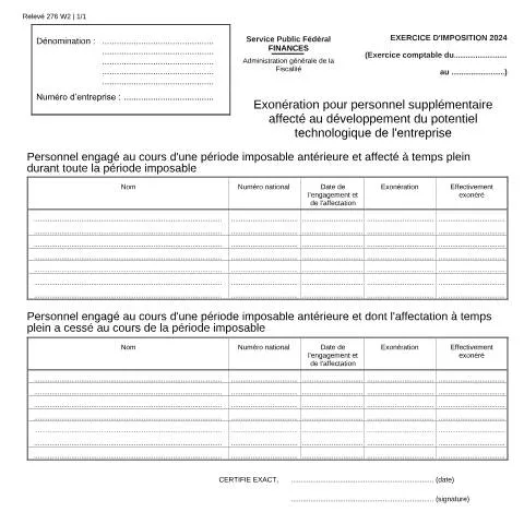 Aperçu du document Formulaire 121-276-w2 : Soutien aux projets technologiques — Impôts & fiscalité (CERFA n°121-276-w2)