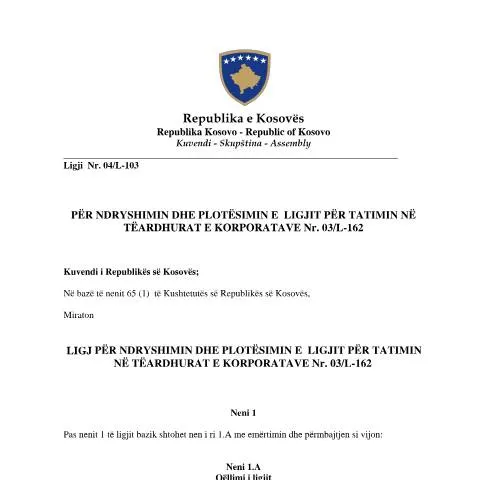 Document preview: Rregullat e Ligjit Nr. 04/L-103 për Shërbimet Administrative — Procedura administrative