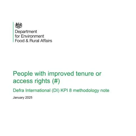 Document preview: Understanding Defra International Indicator 8 for Land Access Rights — Government & admin