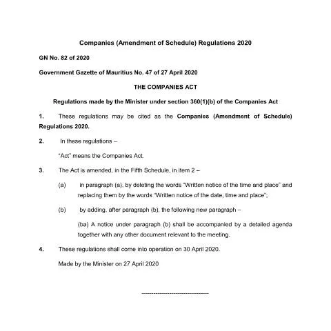 Document preview: Understanding the Impact of GN. 82 of 2020 on Businesses — Government & admin (GN.-82-of-2020)