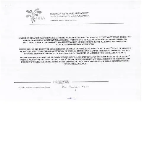 Document preview: Exploring the Impact of Ruling I on Rwandan Taxation — Government & admin (CERFA n°rulling_i)