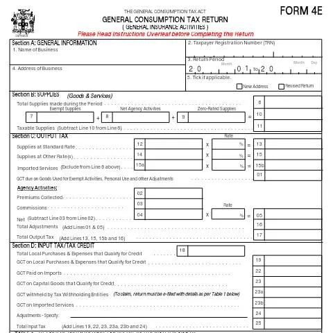 Document preview: Understanding the GCT Return Form for June to December 2014 — Government & admin (CERFA n°4e_june2014_to_dec2014)