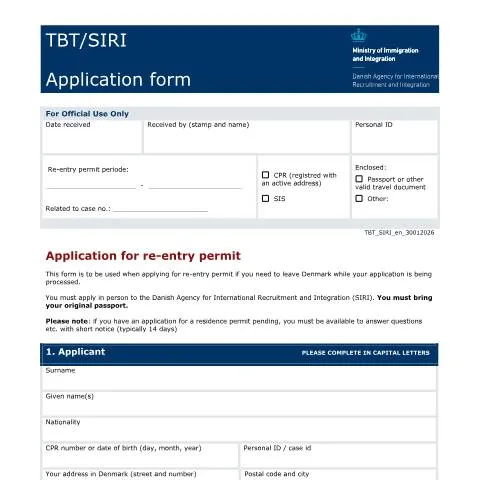 Document preview: Forstå re-indrejseansøgningen i Danmark — Job & arbejde