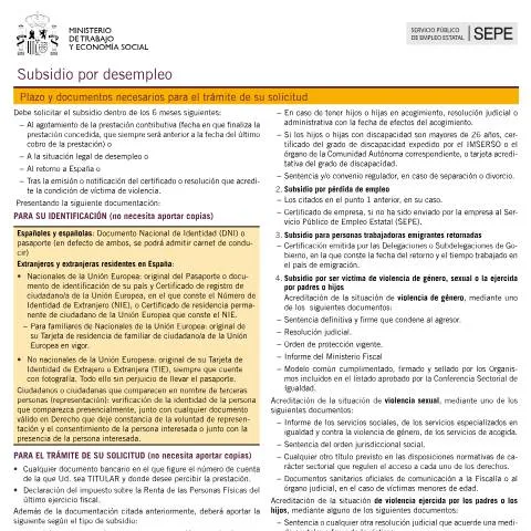 Vista previa del documento Información Clave sobre Subsidios del SEPE — Impuestos