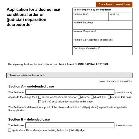 Document preview: Understanding Form D84: Court Applications for Matrimonial Orders — Legal & justice