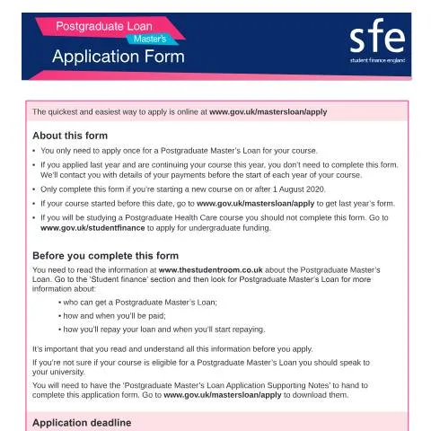 Document preview: Mastering the Student Finance Application Process for 2020-2021 — Government & admin