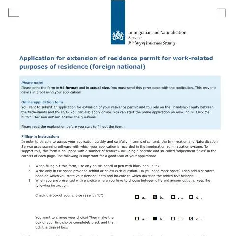 Documentvoorvertoning: Aanvraagformulier 7535 voor werkgerelateerde verblijfsvergunning — Werk (CERFA n°7535)