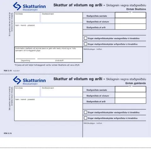 Document preview: Hvernig skattur af vöxtum og arði virkar í Íslandi — Skattar & fjármál (CERFA n°RSK 5.19)