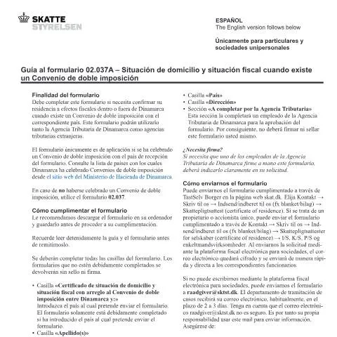 Document preview: Bopæls- og skatteforhold ved dobbeltbeskatningsaftaler — Skatter & skat (CERFA n°02.037A)
