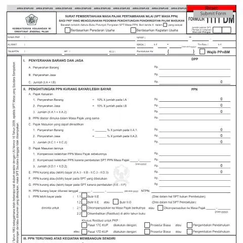 Document preview: Mengapa SPT Masa PPN 1111 DM Penting bagi PKP? — Pajak & perpajakan (CERFA n°ID-DJP-SPT-Masa-PPN-1111-DM-0)