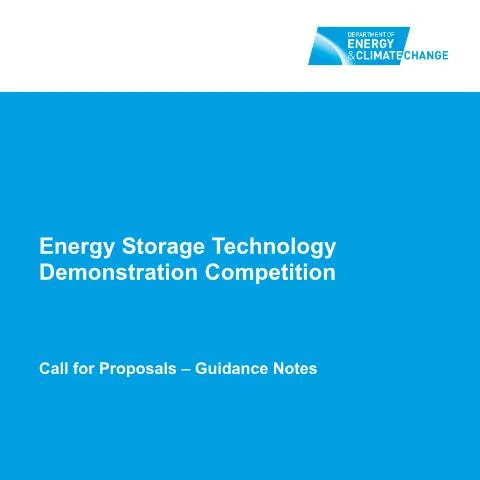 Document preview: Join the Energy Storage Technology Demonstration Competition — Government & admin