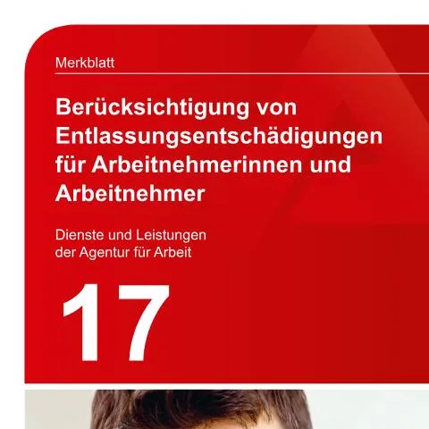 Dokumentvorschau: Wichtige Informationen zu Entschädigungen bei Entlassungen — Arbeit & Beschäftigung (CERFA n°merkblatt-17-entschaedigungen_ba035855)