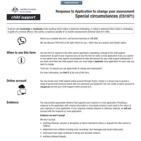 Document preview: Understanding CS1971: Your Guide to Special Circumstances — Government & admin (CERFA n°CS1971)