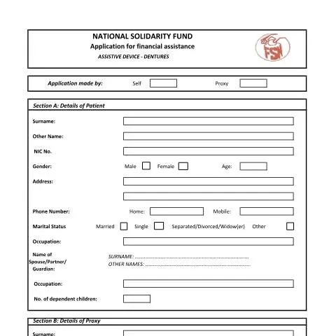 Document preview: Navigating the Dentures Application Process in Mauritius — Health (CERFA n°dentures)