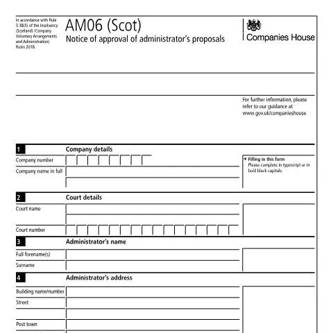 Document preview: The Role of AM06 (Scot) in Company Administration in Scotland — Business