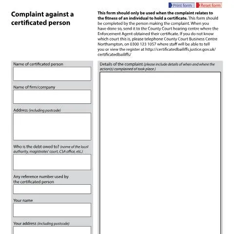 Document preview: How to Complain About Bailiff Misconduct Using Form EAC2 — Legal & justice