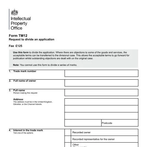Document preview: Strategic Application Division: Using TM12 to Navigate UK Trade Mark — Legal & justice