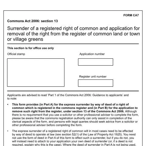 Document preview: Navigating the Surrender of Common Land Rights — Government & admin