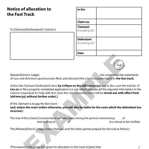 Document preview: Understanding Form N154 for Fast Track Allocation — Legal & justice