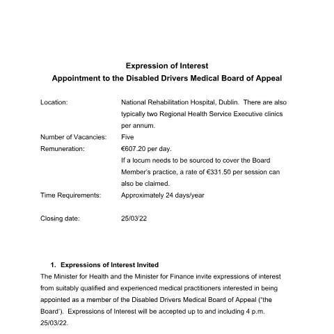 Document preview: Understanding the Disabled Drivers Medical Board of Appeal