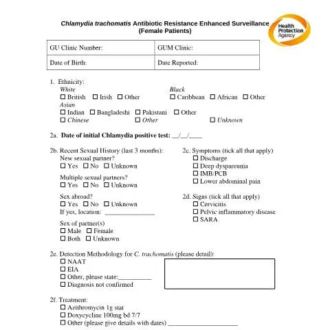 Document preview: Understanding the Role of Chlamydia Enhanced Surveillance Forms — Health
