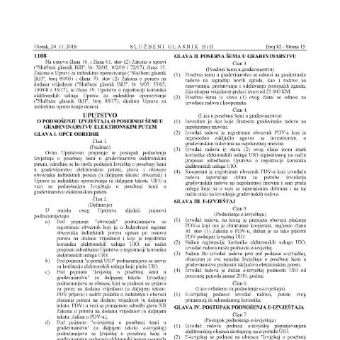 Document preview: Ključni aspekti izvještaja o posebnoj šemi u građevinarstvu — Administrativne procedure