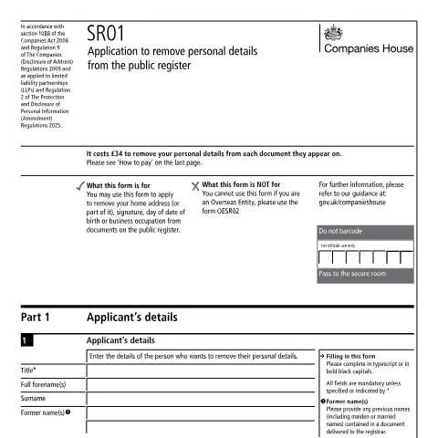 Document preview: How to Protect Your Personal Information Using SR01 Application — Business