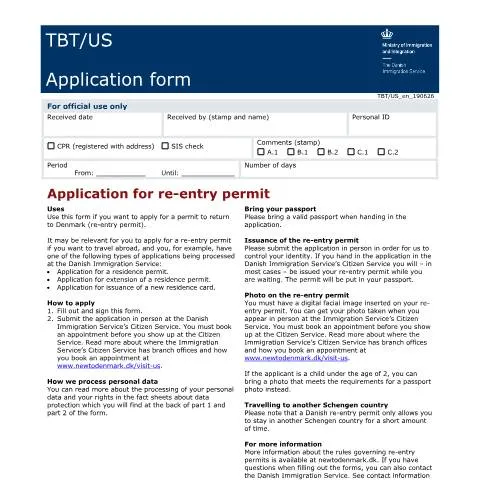 Document preview: Vigtigheden af Genindrejse Tilladelse i Danmark — Familie