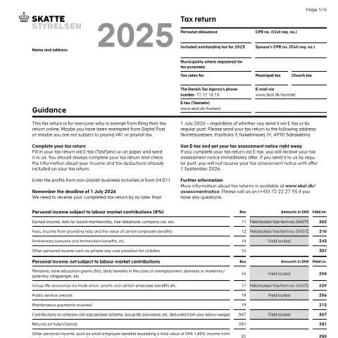 Document preview: Hvorfor er 04.003 skattemeldingen vigtig for dig? — Skatter & skat (CERFA n°04.003)