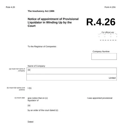 Document preview: Navigating the Provisional Liquidator Appointment Process — Government & admin