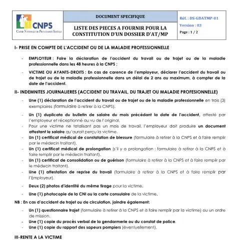 Aperçu du document Constituez votre dossier DATMP avec les bonnes pièces — Démarches administratives
