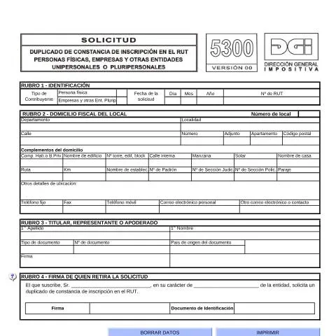 Vista previa del documento Importancia del Formulario 5300 en el RUT — Trámites administrativos (CERFA n°5300)